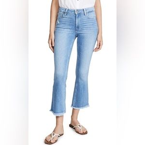 Paige Jeans High-rise Colette Cropped Flare with Fray Hem